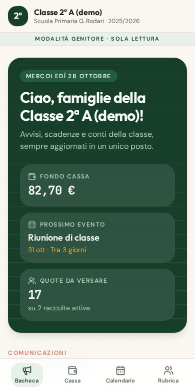 Anteprima dell'app ClasseSmart su telefono